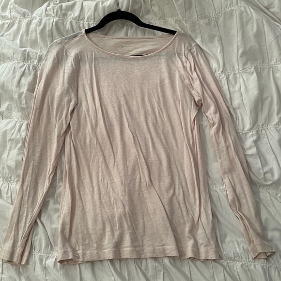 J. Crew Tops - J Crew Light Pink Painter Tee size L; Condition: excellent